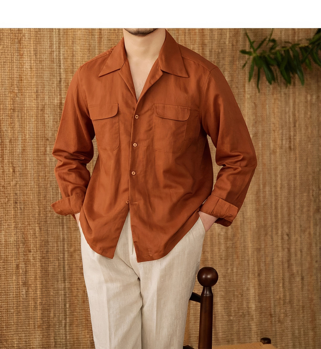 Marco Double Pockets Linen Shirt