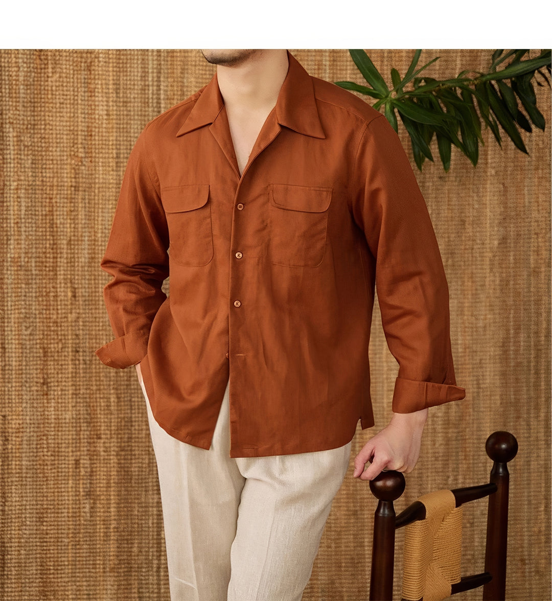 Marco Double Pockets Linen Shirt