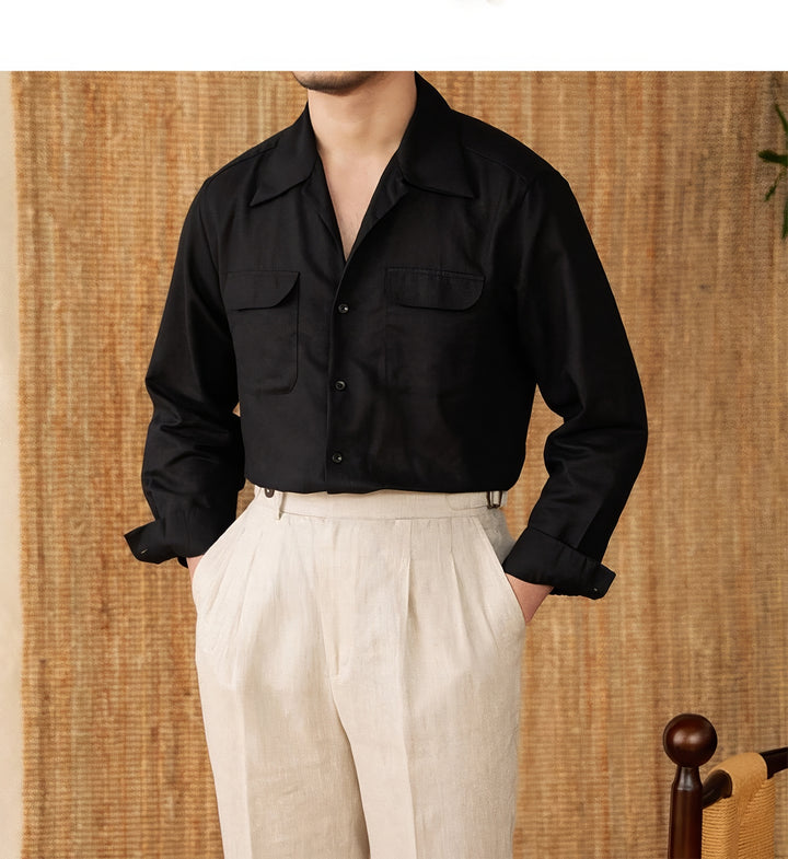 Marco Double Pockets Linen Shirt