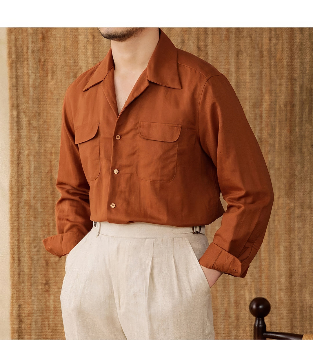 Marco Double Pockets Linen Shirt