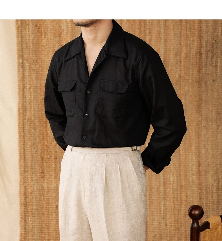 Marco Double Pockets Linen Shirt