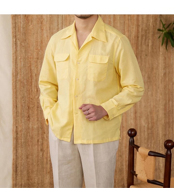 Marco Double Pockets Linen Shirt