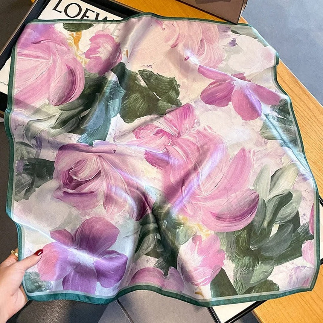Azalea Mulberry Silk Square Scarf — image 1