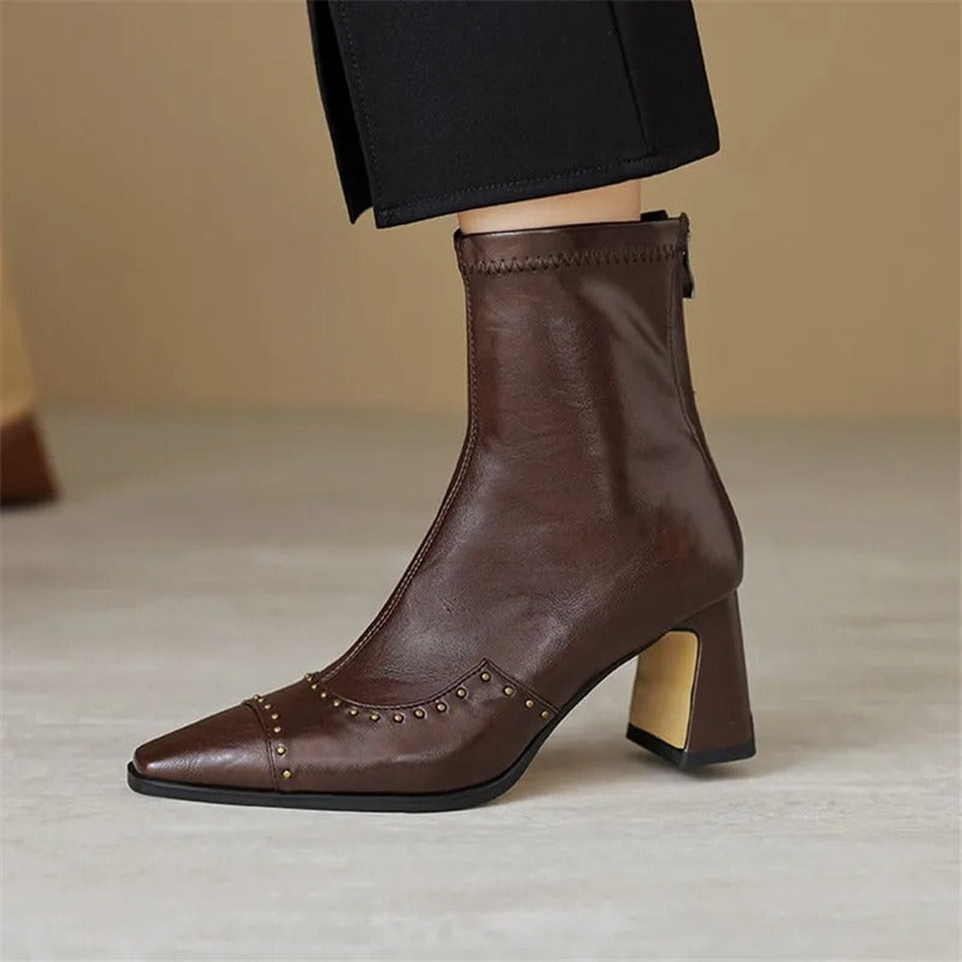 Donna Square Toe Ankle Boots — image 1
