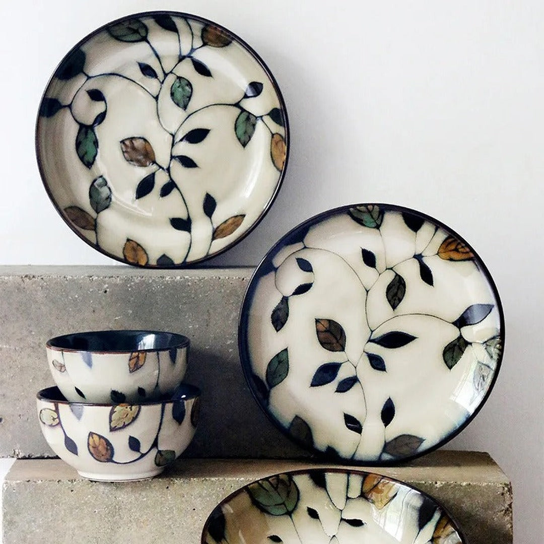 Modena Hand-Painted Flowers Ceramic Plate — image 1