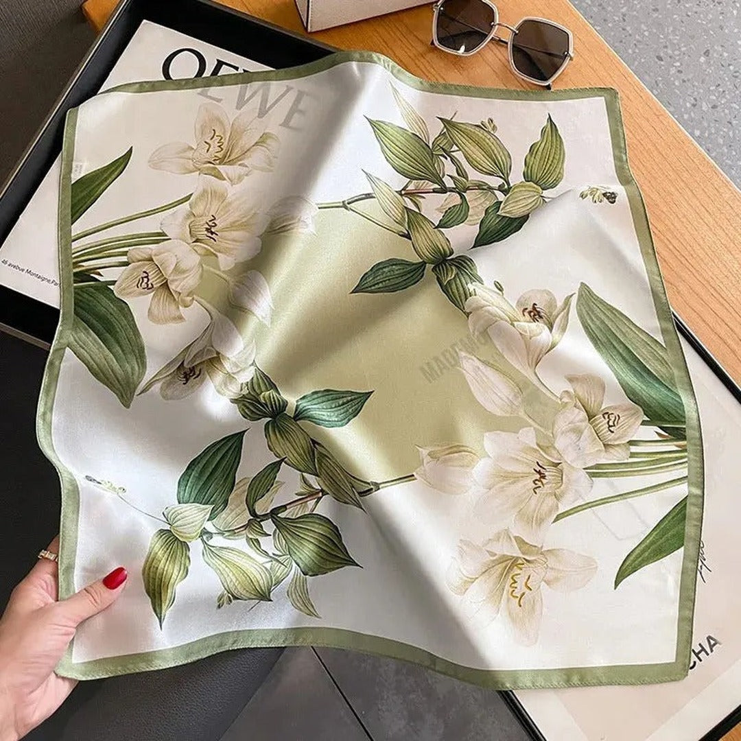 Jade Mulberry Silk Square Scarf — image 1