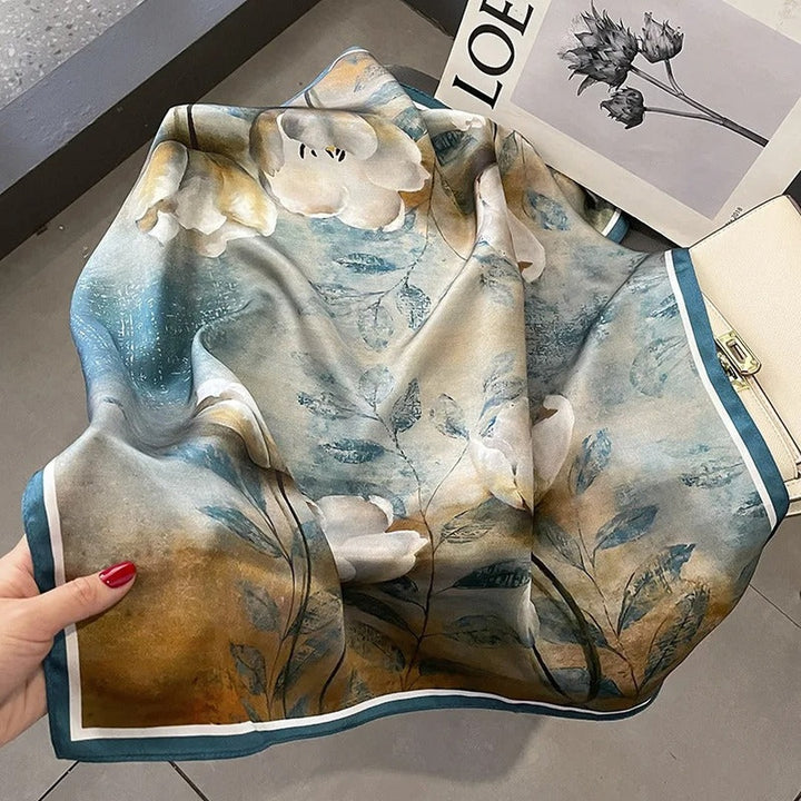 Arlene Mulberry Silk Square Scarf — image 1