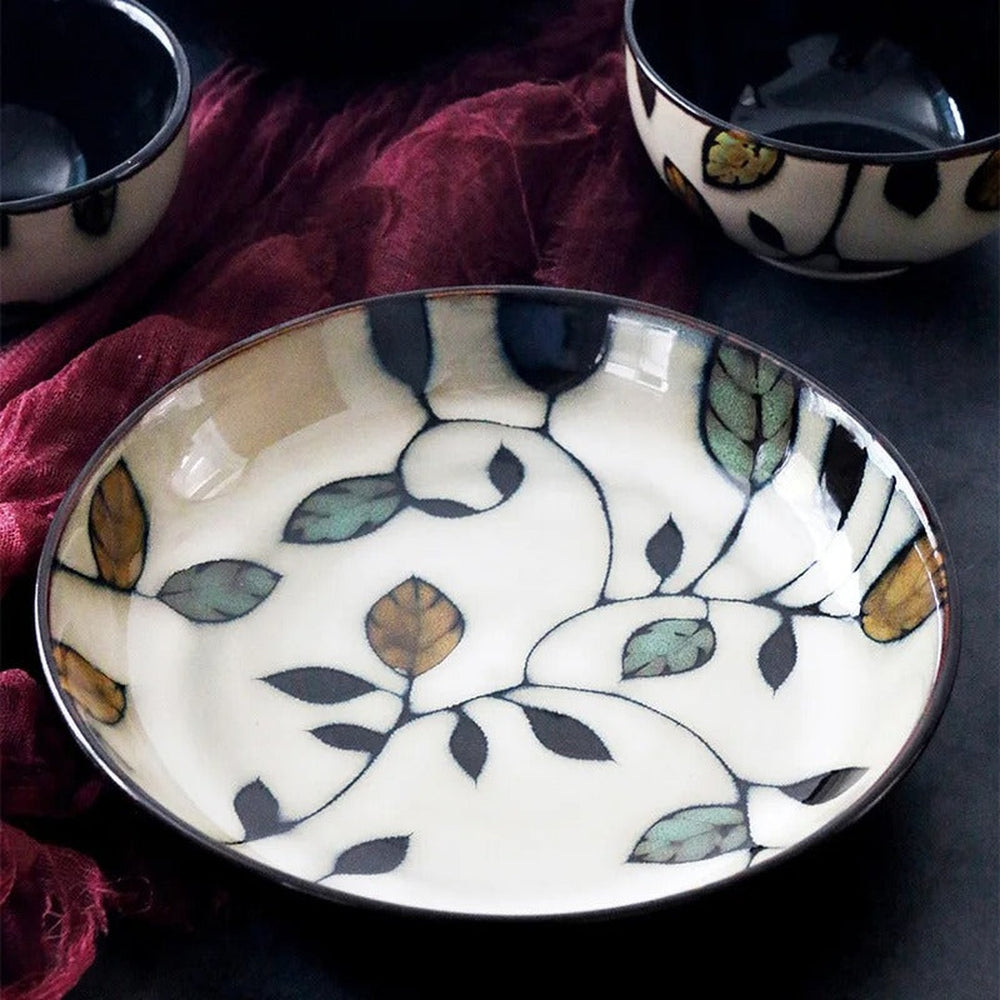 Modena Hand-Painted Flowers Ceramic Plate — image 2