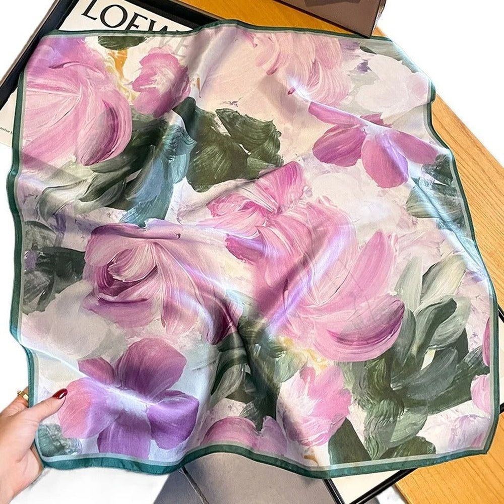 Azalea Mulberry Silk Square Scarf — image 2