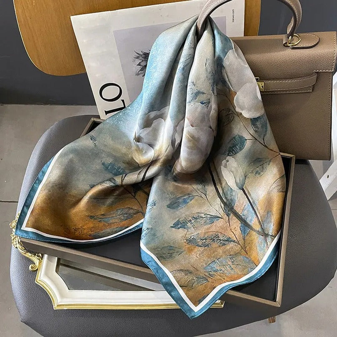 Arlene Mulberry Silk Square Scarf — image 2