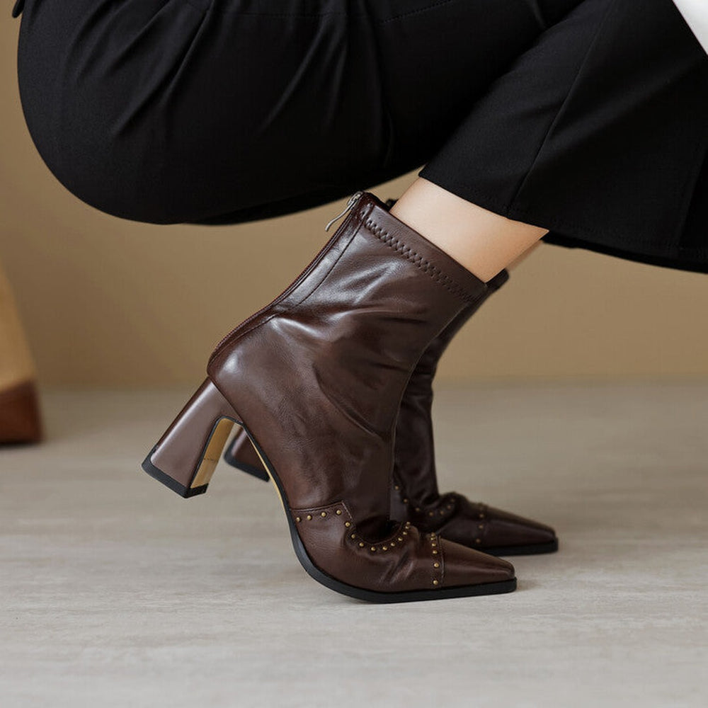Donna Square Toe Ankle Boots — image 2