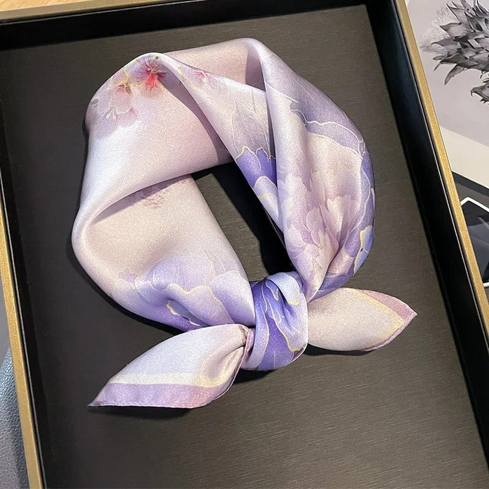 Hyacinth Mulberry Silk Square Scarf — image 2