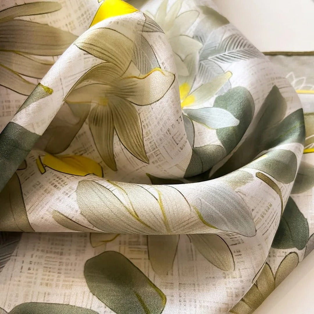 Daisy Mulberry Silk Square Scarf — image 3