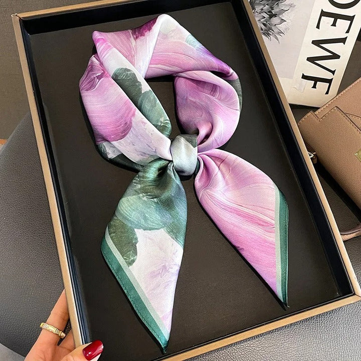 Azalea Mulberry Silk Square Scarf — image 3