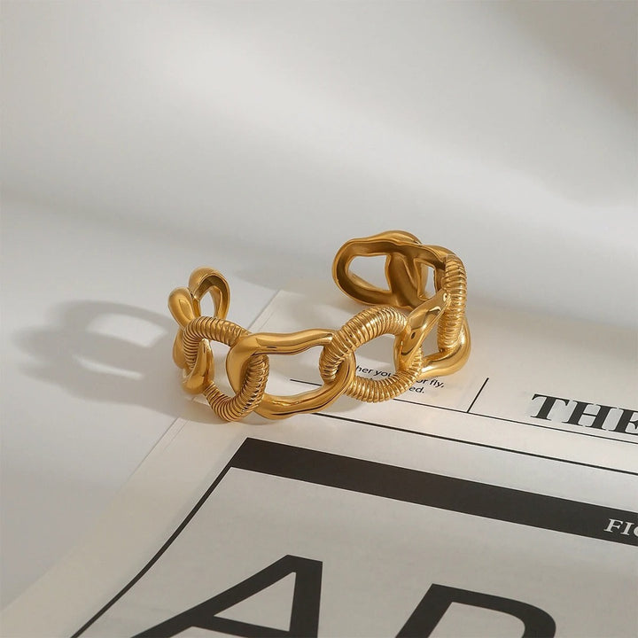 Golden Link Harmony Cuff — image 3