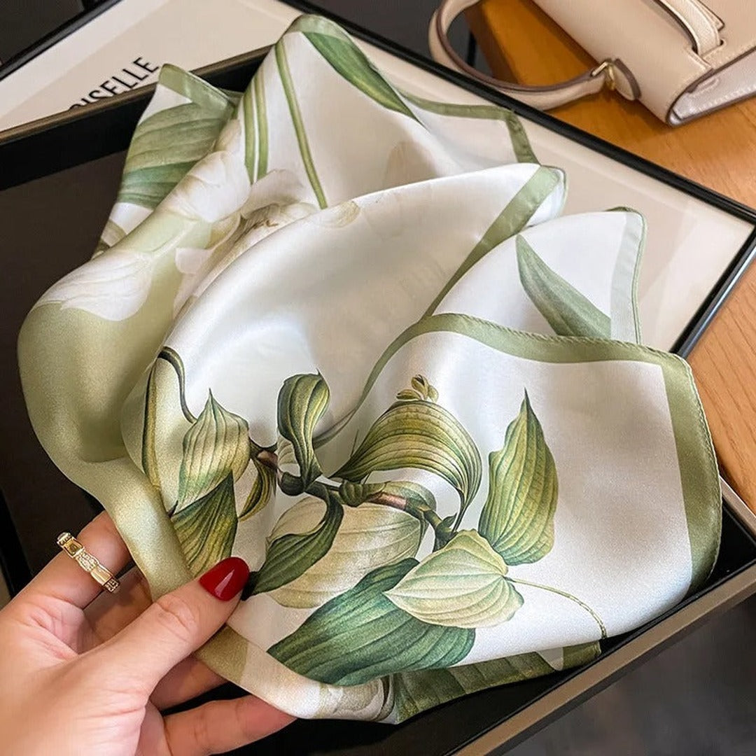 Jade Mulberry Silk Square Scarf — image 3
