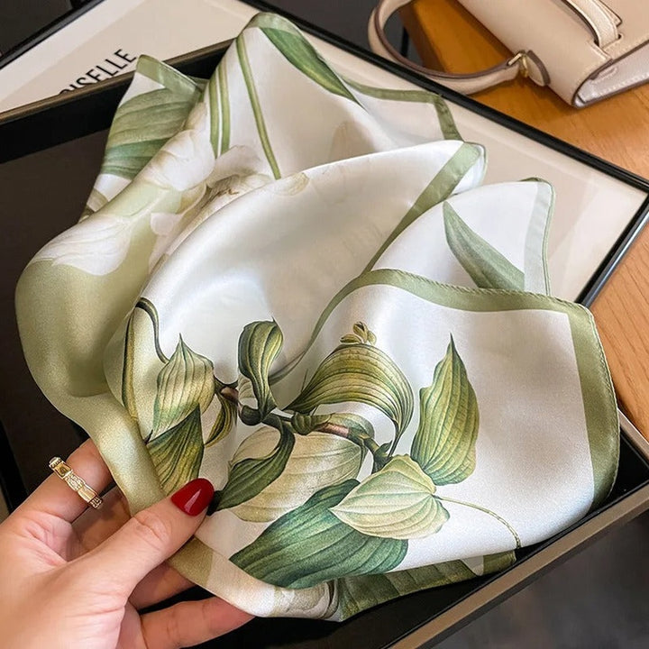Jade Mulberry Silk Square Scarf — image 3