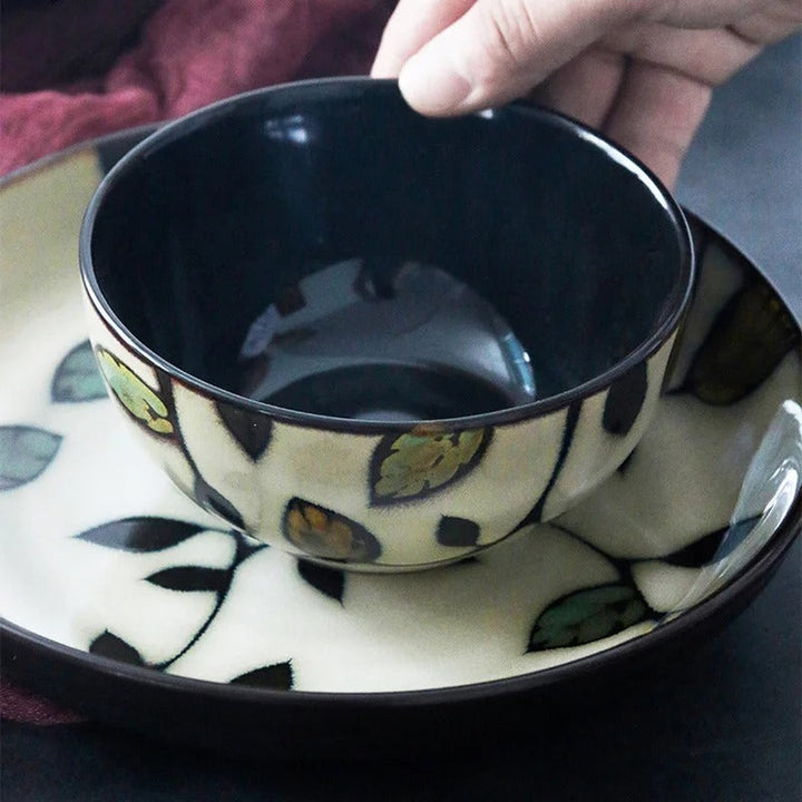 Modena Hand-Painted Flowers Ceramic Plate — image 3
