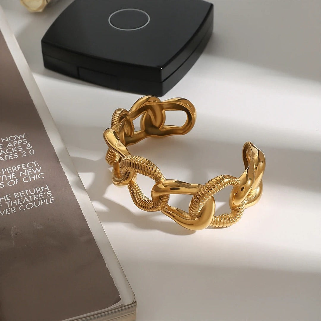 Golden Link Harmony Cuff — image 4