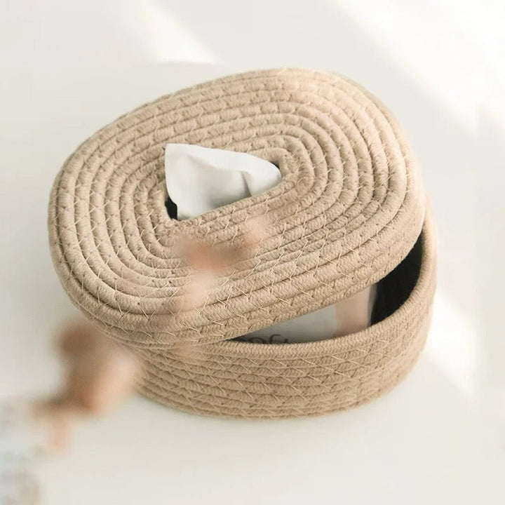 Novelty Handmade Woven Tissue Box — image 4