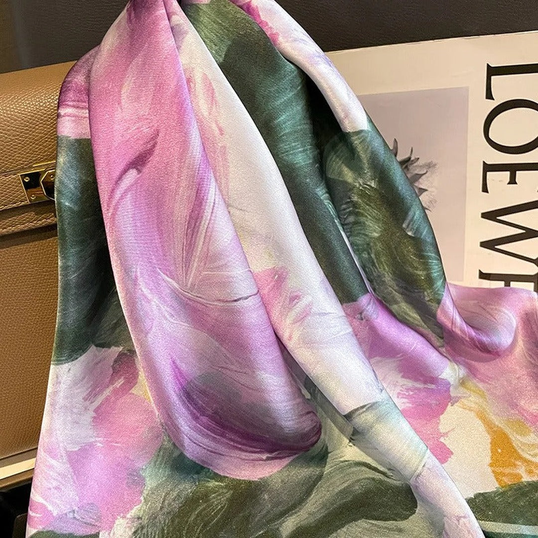 Azalea Mulberry Silk Square Scarf — image 4