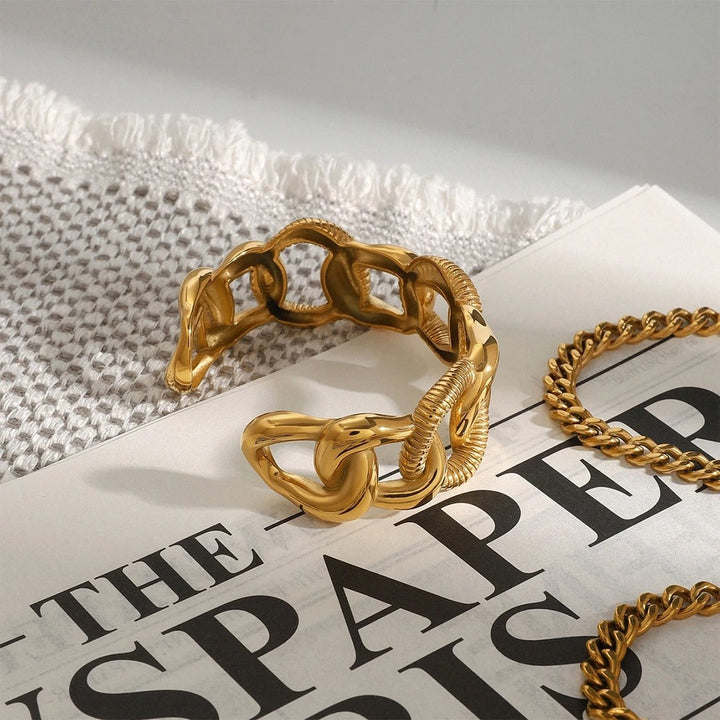 Golden Link Harmony Cuff — image 5