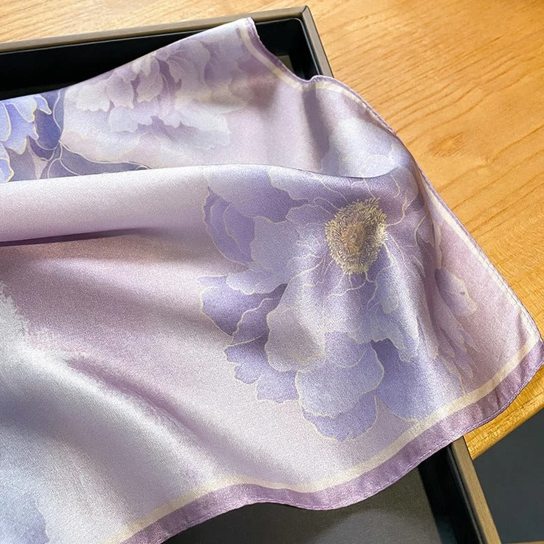 Hyacinth Mulberry Silk Square Scarf — image 5
