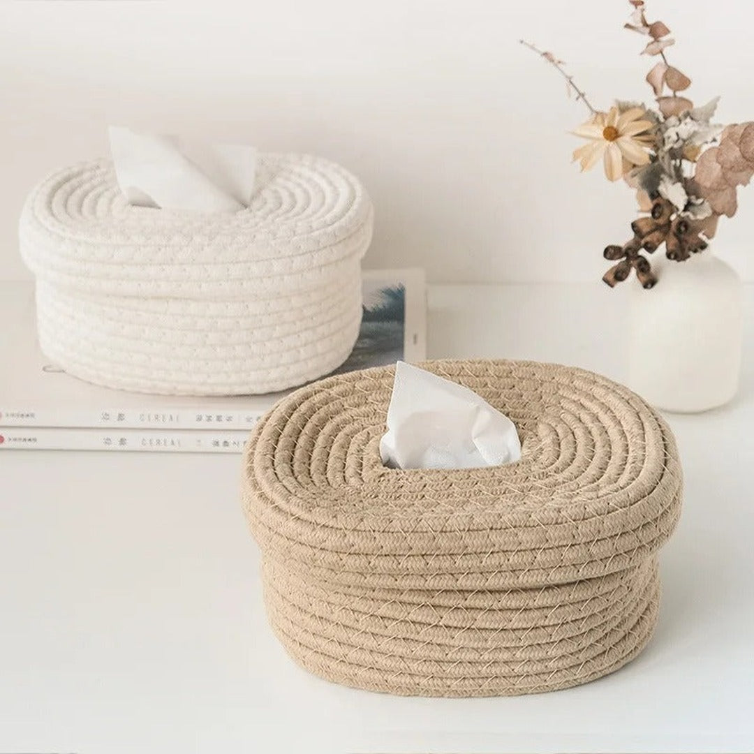 Novelty Handmade Woven Tissue Box — image 5