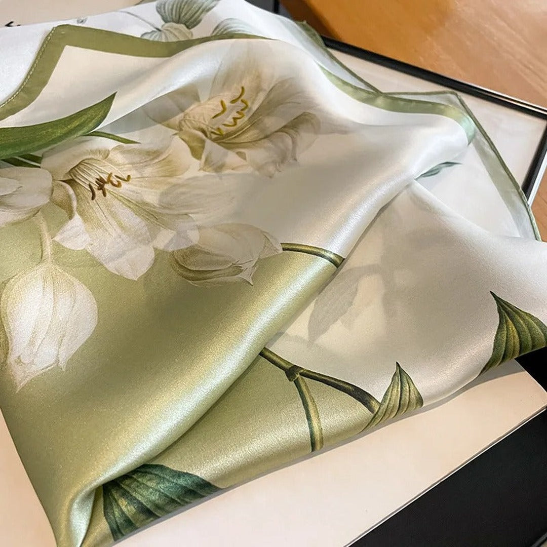 Jade Mulberry Silk Square Scarf — image 5