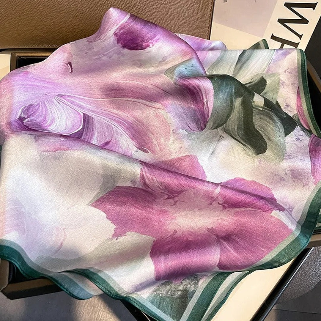 Azalea Mulberry Silk Square Scarf — image 6