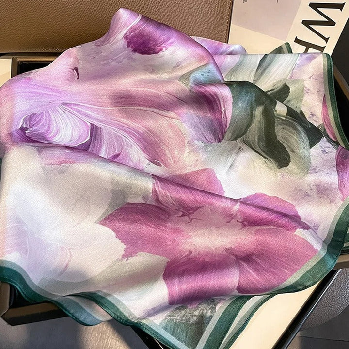 Azalea Mulberry Silk Square Scarf — image 6