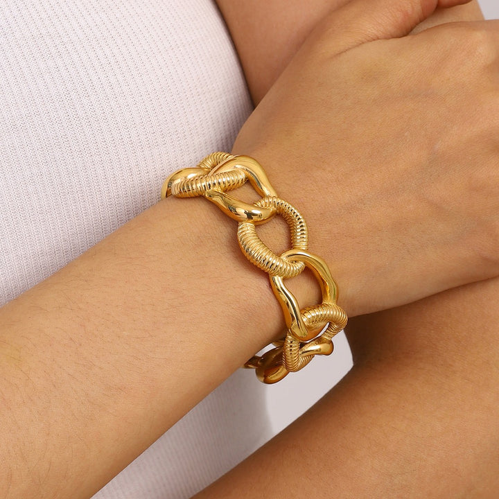 Golden Link Harmony Cuff — image 6