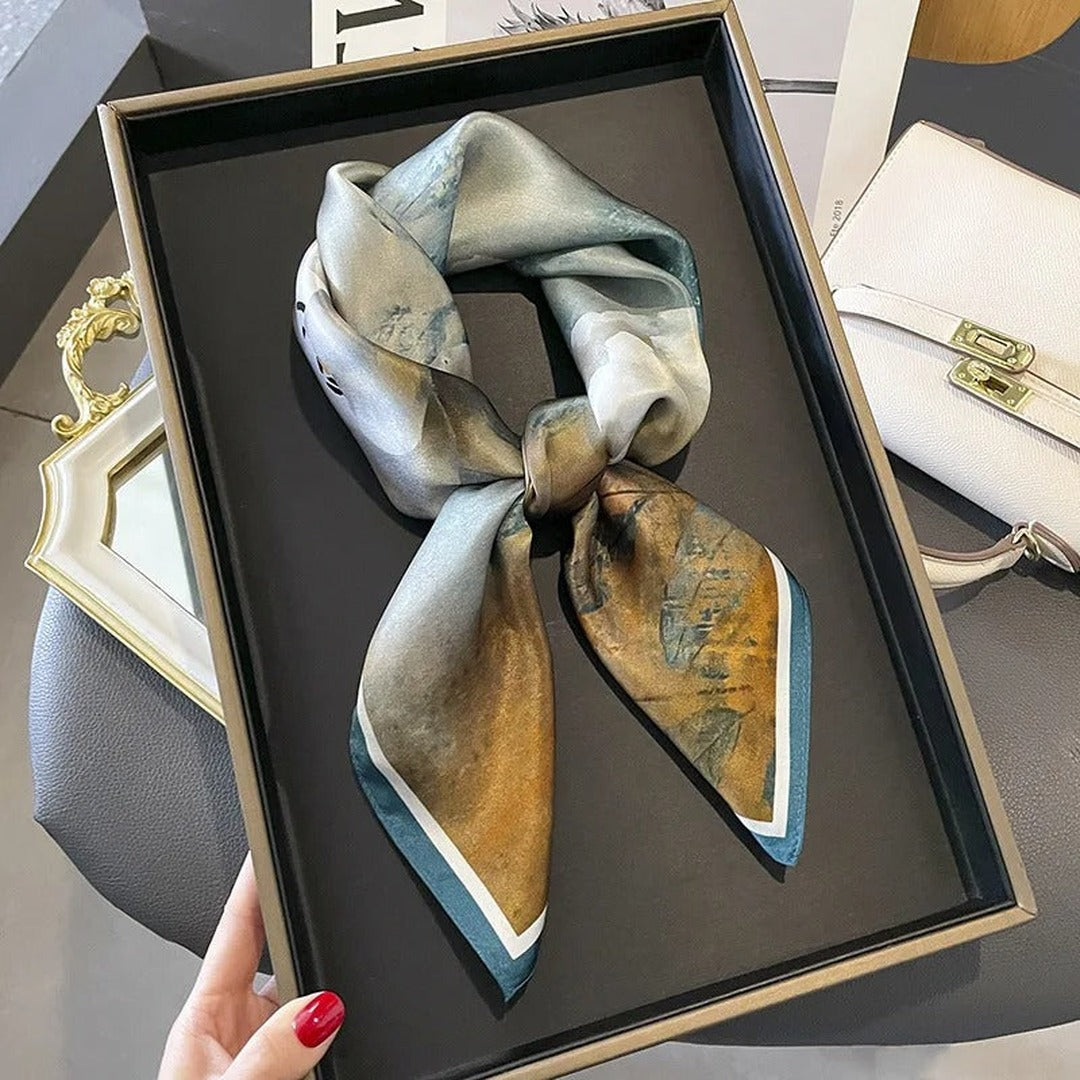 Arlene Mulberry Silk Square Scarf — image 6