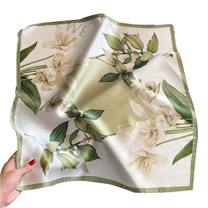 Jade Mulberry Silk Square Scarf — image 7
