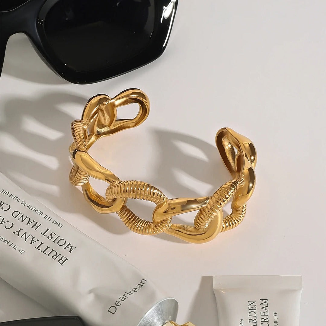 Golden Link Harmony Cuff — image 7
