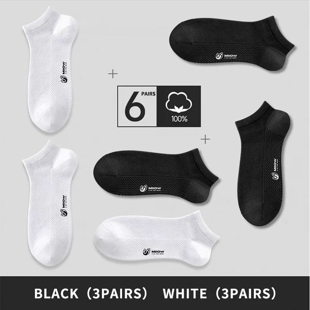 Novelty 6-Pack Breathable Antibacterial Low-Cut Socks for Men — image 8