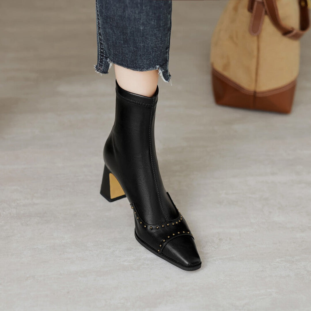 Donna Square Toe Ankle Boots — image 9
