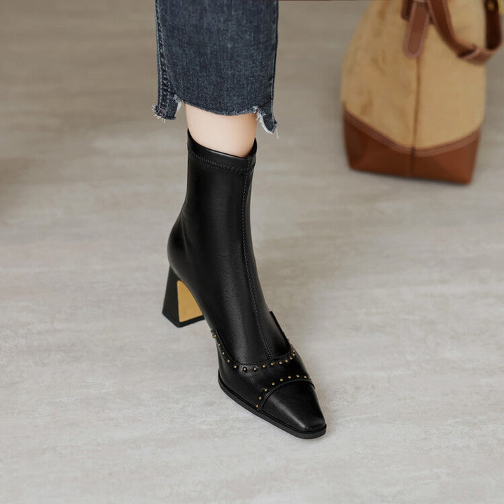 Donna Square Toe Ankle Boots — image 9
