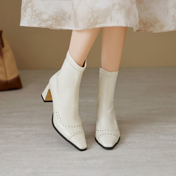 Donna Square Toe Ankle Boots — image 13