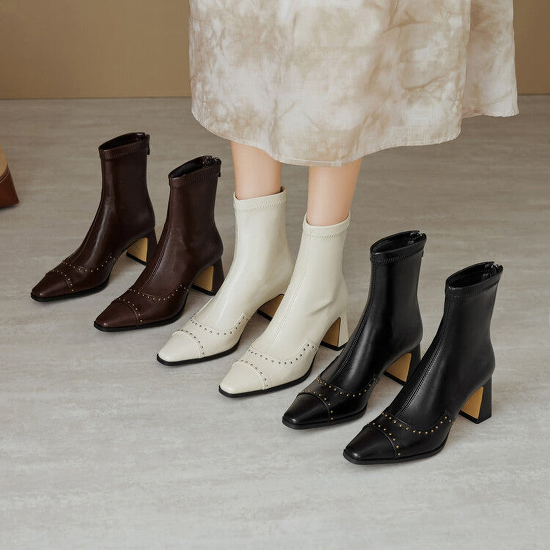 Donna Square Toe Ankle Boots — image 22