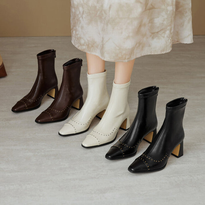 Donna Square Toe Ankle Boots — image 22