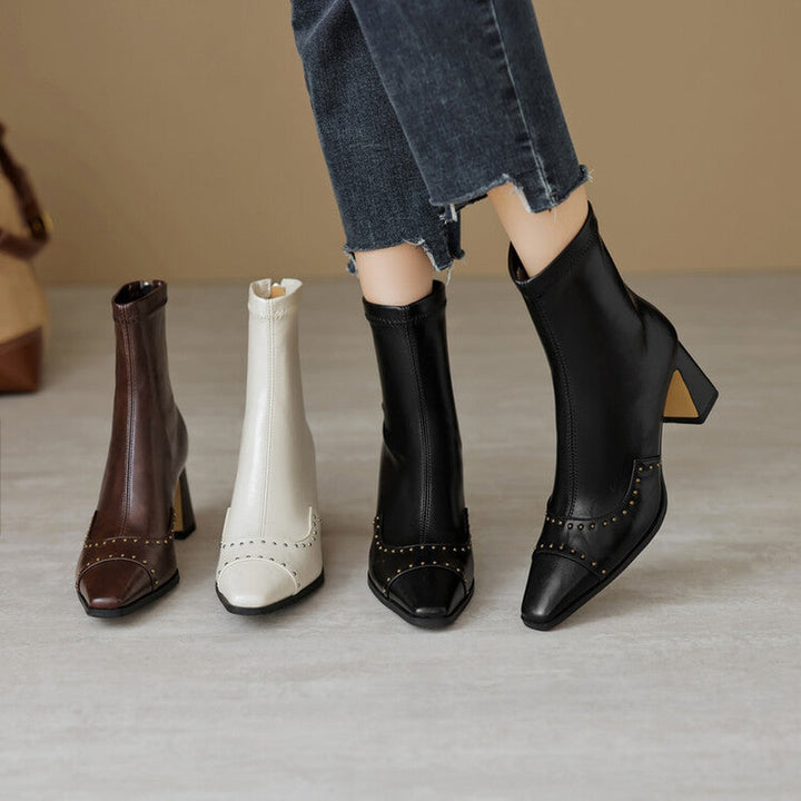Donna Square Toe Ankle Boots — image 24