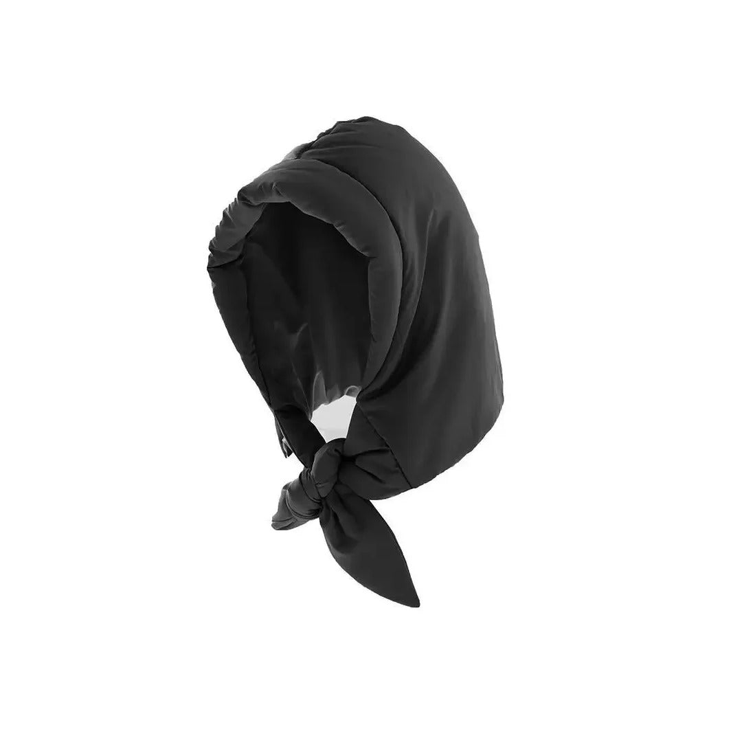 Ingrid Puffer Headscarf in Black
