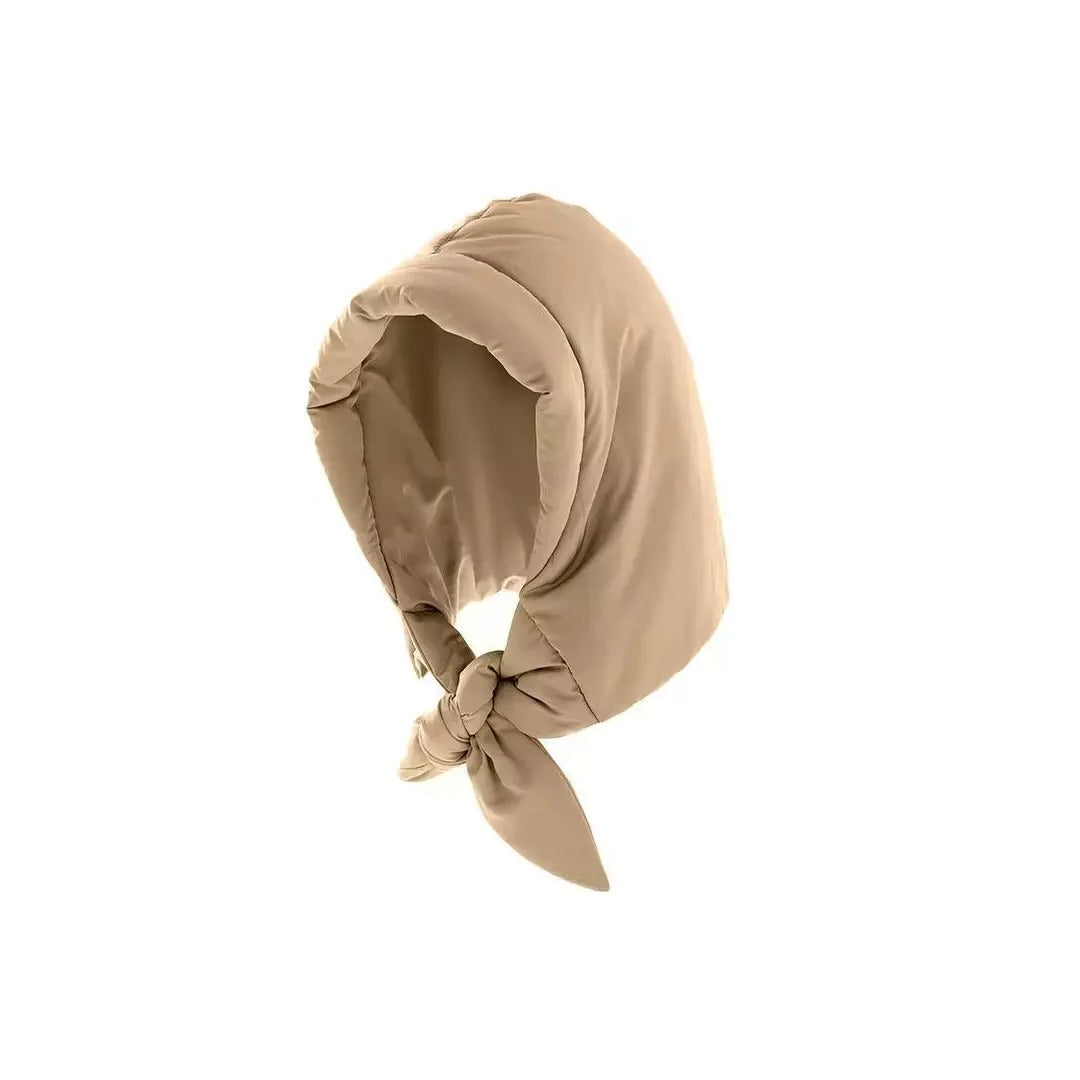 Ingrid Puffer Headscarf in Camel