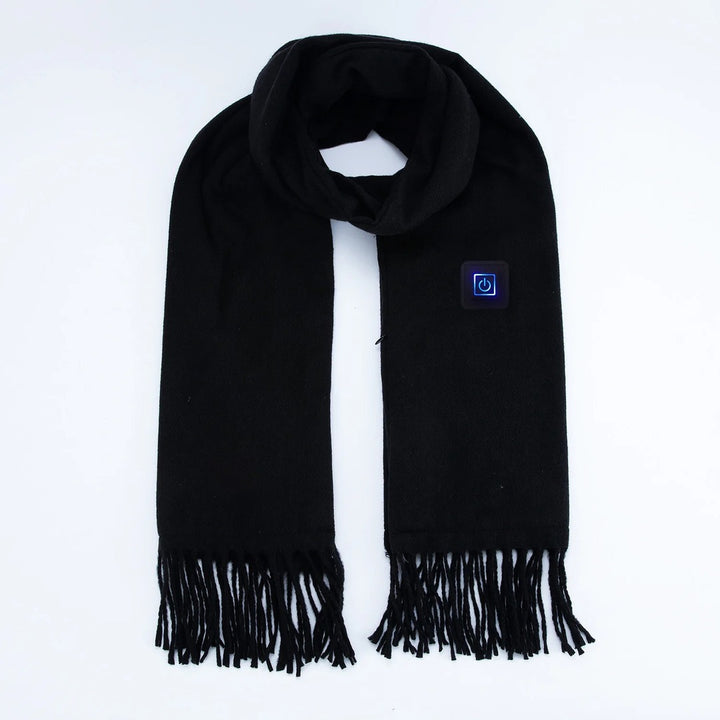 Tilda Heated Plaid Scarf in Black